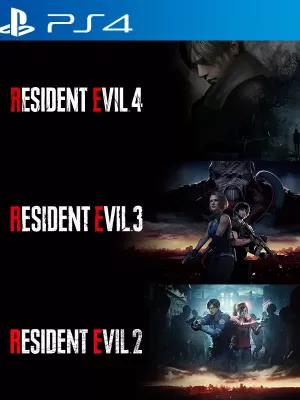 3 Juegos en 1 RESIDENT EVIL 2 mas RESIDENT EVIL 3 mas Resident Evil 4 PS4